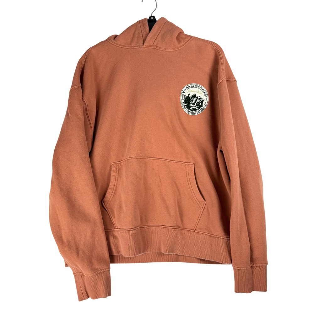 Old Navy Hoodie Men XL Orange Grand Teton Jackson Hole Graphic Gorpcore Hiking